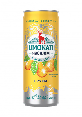 Лимонад БОРЖОМИ LIMONATI BY BORJOMI груша 0,33л