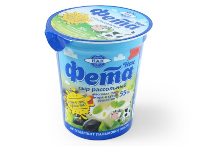 Сыр Фета НАК рассольный кубики 45% 450г