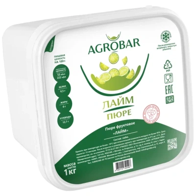 Пюре Агробар (AGROBAR) лайм с/м 1кг