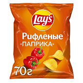 Чипсы Lays Паприка рифленые 70г