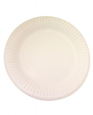 Тарелки Snack Plate бумажные белые ламинированные 180мм 100шт