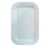 Тарелки Snack Plate бумажные белые ламинированные 140*210мм 100шт