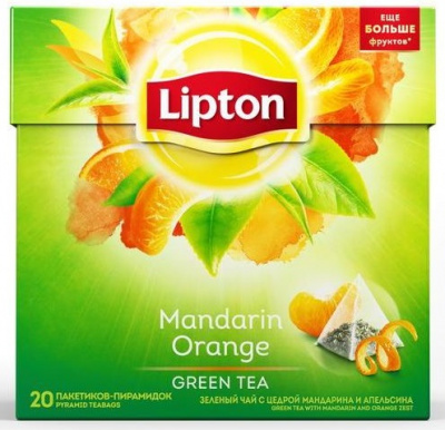 Чай Lipton в пирамидках Mandarin Orange Зеленый 20х1.8г