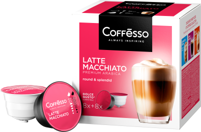 Кофе в капсулах Coffesso Latte Macchiato 5,5г*8шт + 16г*8шт