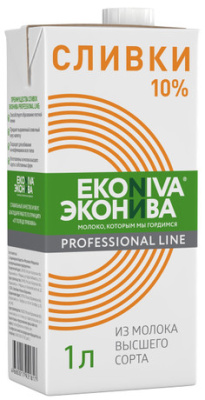 Сливки Professional Line 10% 1л Эконива