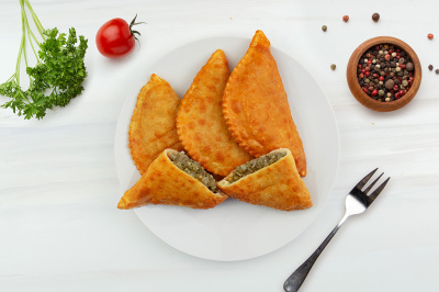 Чебуреки жареные с/м 80г*30шт РЕМИТ