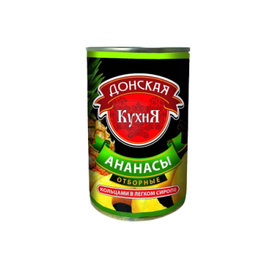Ананасы Донская кухня кольца в сиропе 850мл