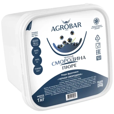 Пюре Агробар (AGROBAR) черная смородина с/м 1кг