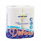 Полотенца бумажные Мягкий знак Deluxe 2-х слойные белые 2 рулона