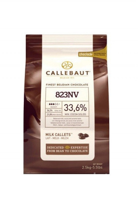 Шоколад Callebaut молочный 33,6% 2,5кг для фонтана и фондю