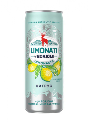 Лимонад БОРЖОМИ LIMONATI BY BORJOMI цитрус 0,33л