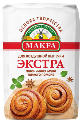 Мука Макфа пшеничная Экстра для воздушной выпечки 2кг