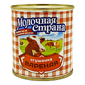 Молоко Молочная Страна сгущенное вареное 380г