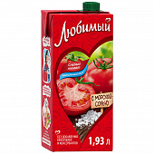 Напиток Любимый Спелый томат с морской солью 1,93л