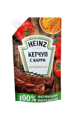 Кетчуп Heinz с карри для колбасок на гриле 350г