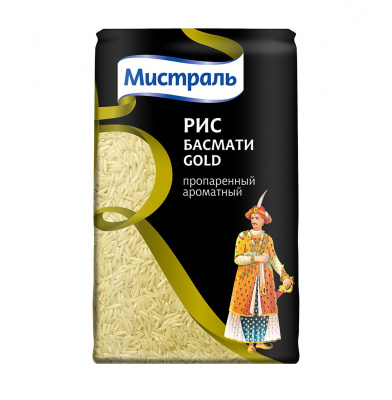 Рис Мистраль Басмати Gold пропаренный 500г