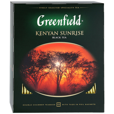 Чай GREENFIELD Kenyan Sunrise 100пакетиков*2г