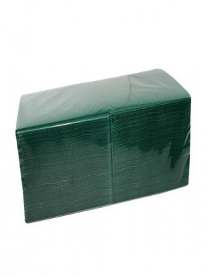 Салфетки бумажные зеленые 24*24 400шт