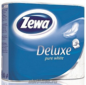 Туалетная бумага Zewa Deluxe белая 3-х слойная 4 рулона