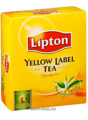 Чай Lipton Yellow label черный 100пак*2г