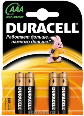 Батарейка Duracell AAА LR03 1,5V 1уп*4шт